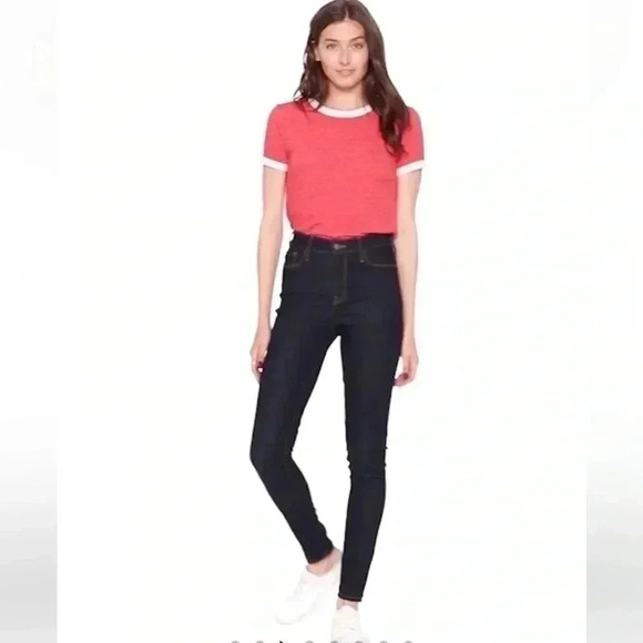 Old Navy Rockstar High Rise Skinny Jeans Dark Wash Blue Denim Size 2/26 - Picture 3 of 15